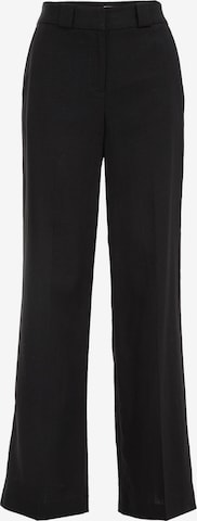 WE Fashion Wide leg Pleated Pants in Black: front