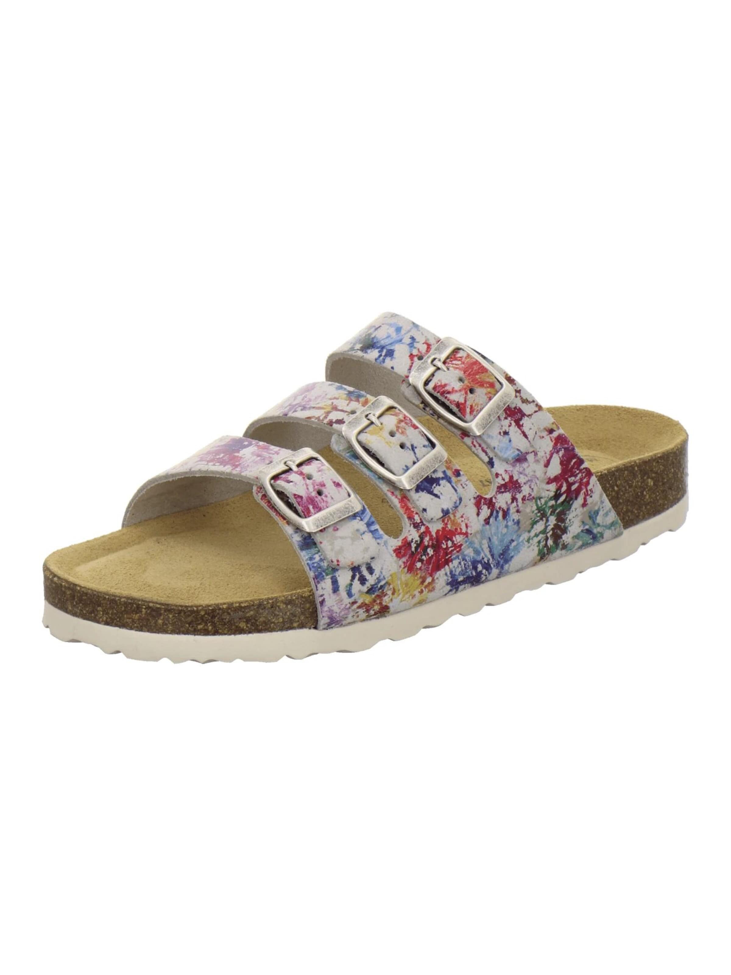 Zoccoletto 'Pantoletten Damen Dreischnaller paint' di AFS-Schuhe in colori misti: frontale