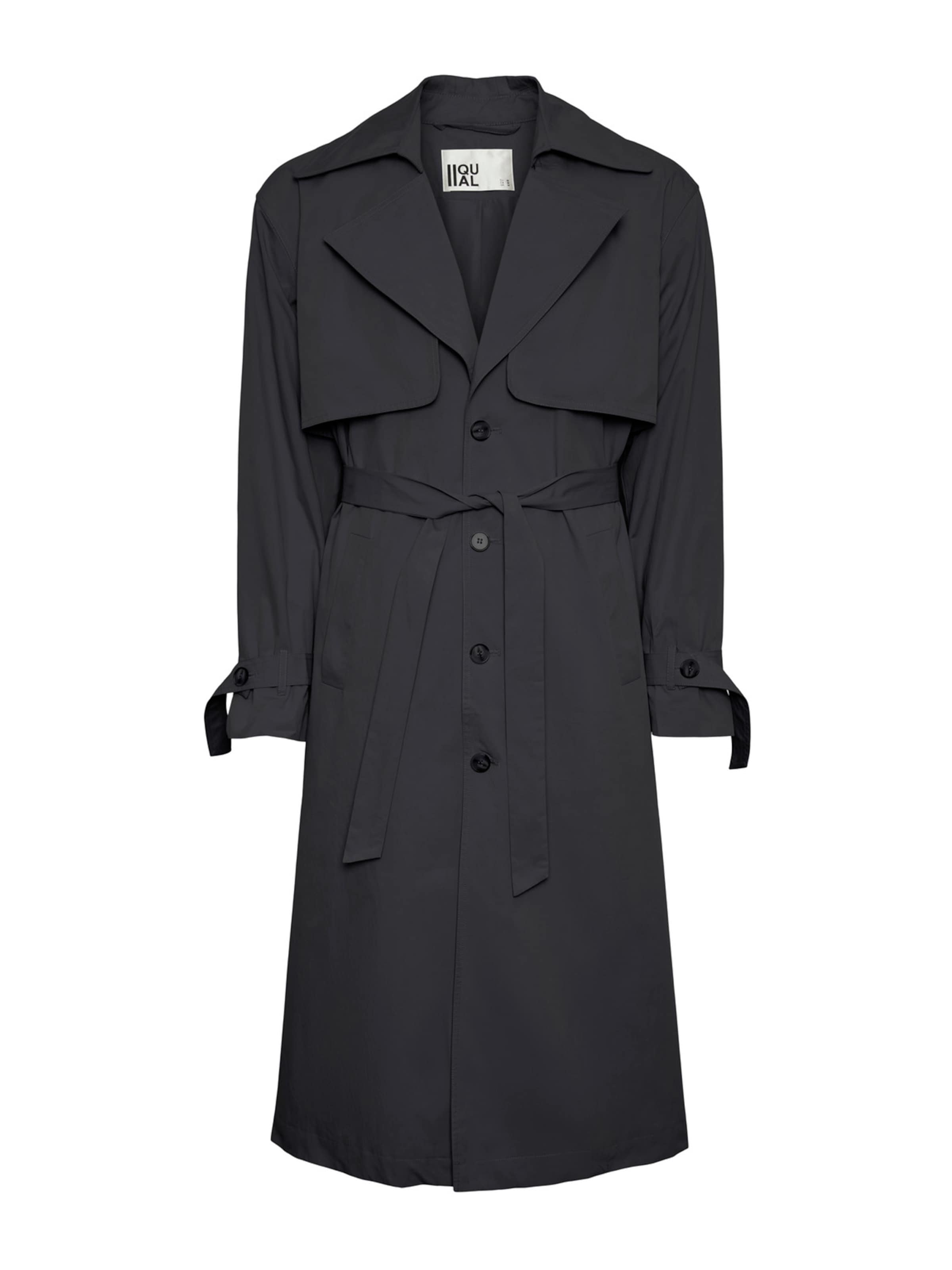 IIQUAL Ανοιξιάτικο και φθινοπωρινό παλτό σε γκρι: μπροστά