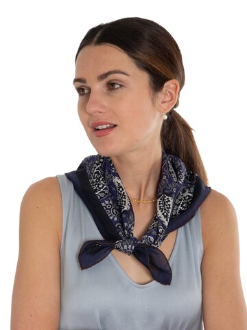 MayTree Schal 'Seidentuch mit Baumwolle' in Blau