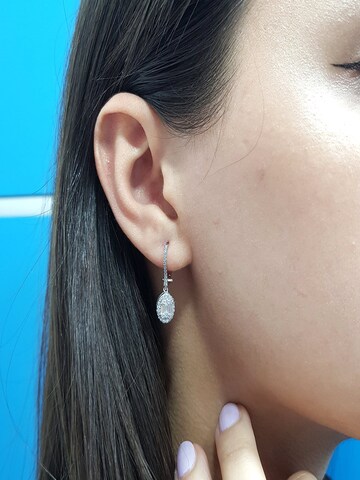 EinStein Diamant Earrings 'Creole' in Silver