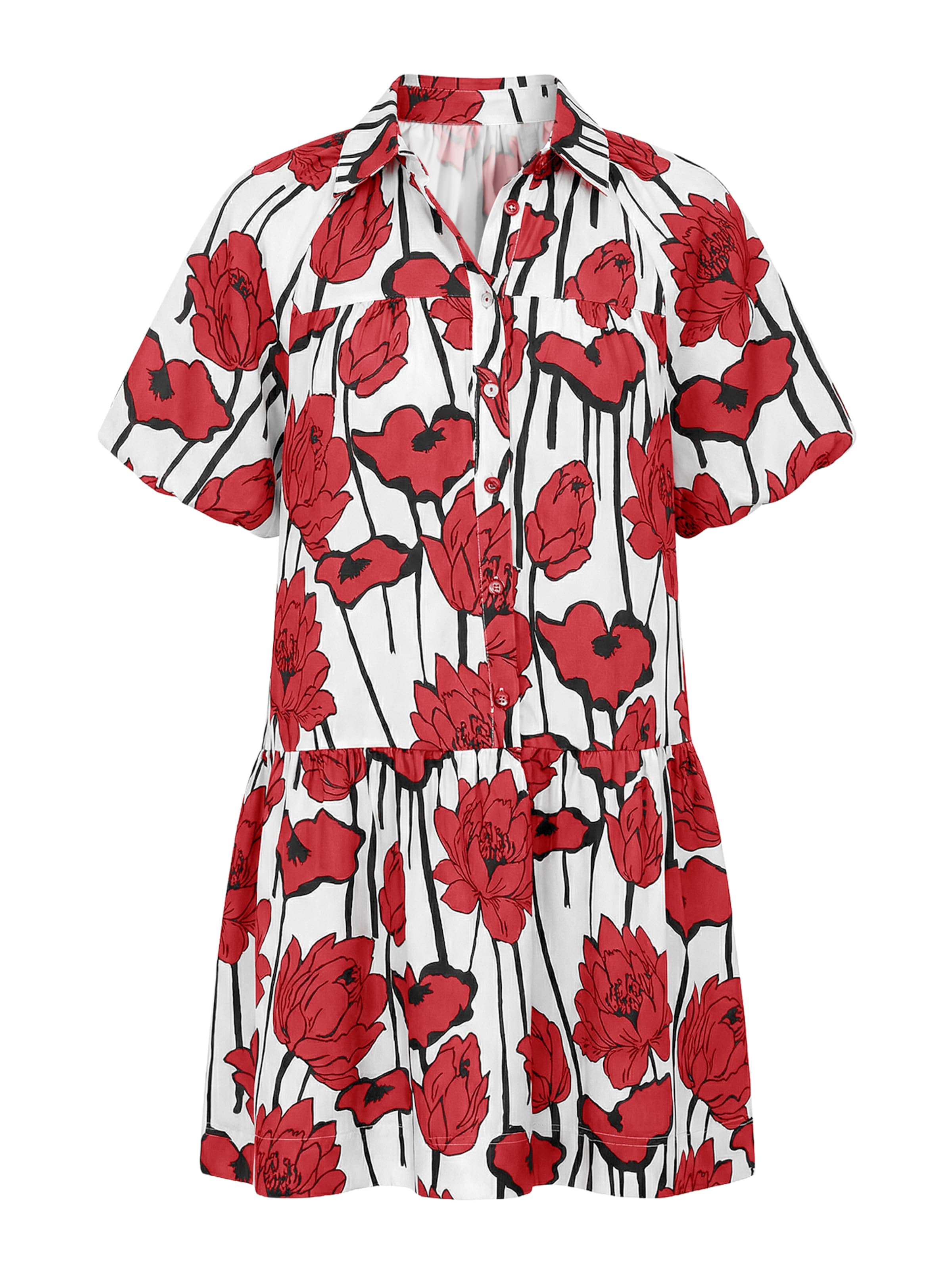 Imily BelaKošulja haljina - crvena boja: prednji dio