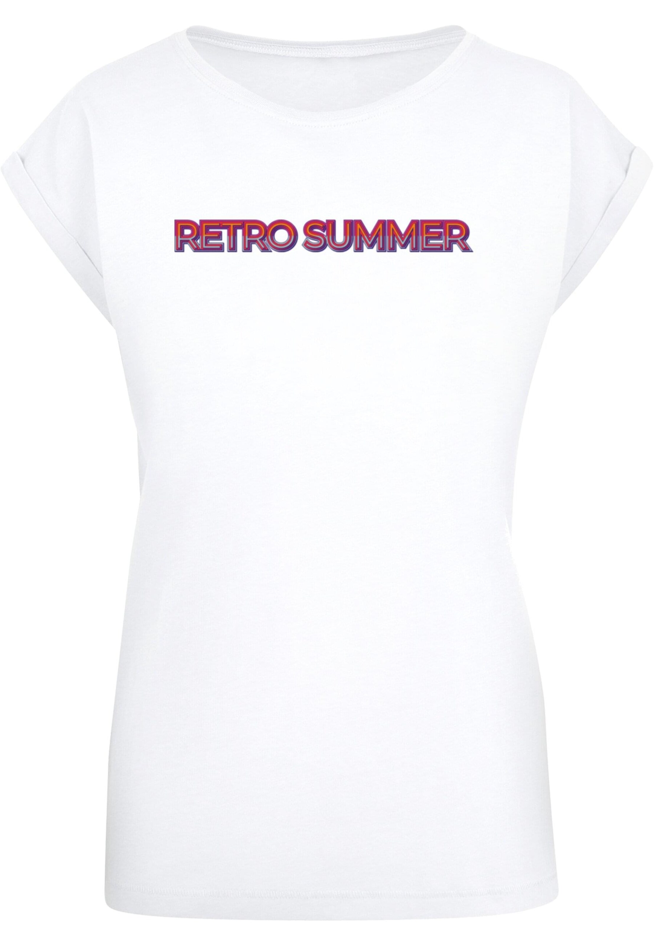 Merchcode Shirt 'Summer - Retro' in White: front