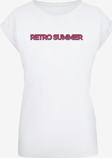 Merchcode T-shirt 'Summer - Retro' en indigo / rouge / blanc, Vue avec produit