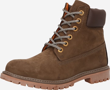 Lumberjack Lace-Up Ankle Boots 'River' in Brown: front