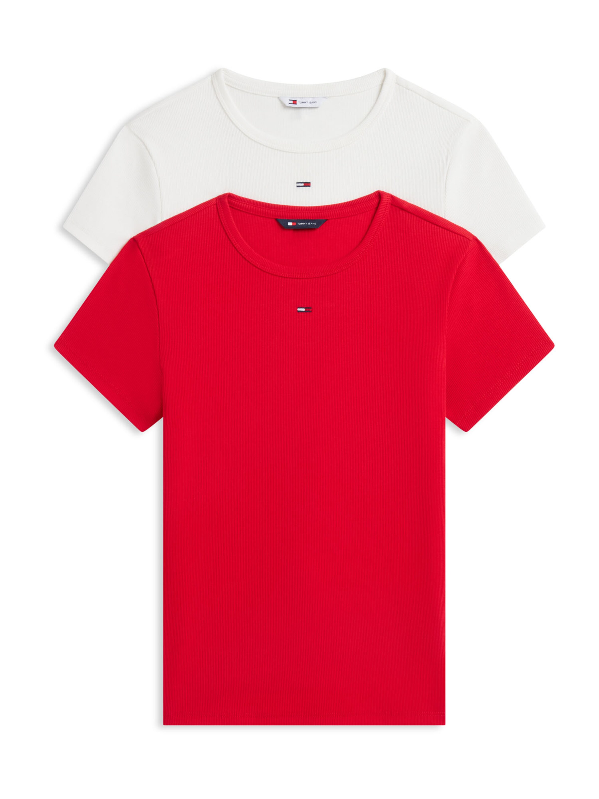 T-shirt 'ESSENTIAL' Tommy Jeans en beige : devant
