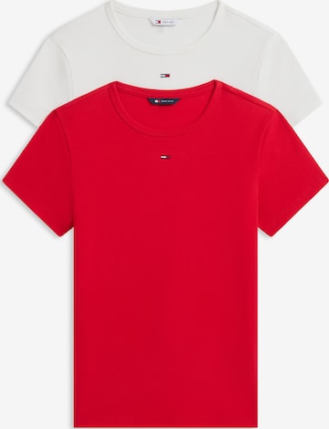 T-shirt 'ESSENTIAL' Tommy Jeans en beige : devant