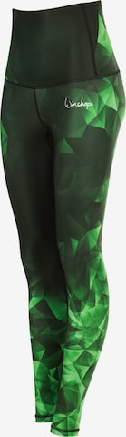 Winshape Skinny Spodnie sportowe 'HWL102' w kolorze zielony