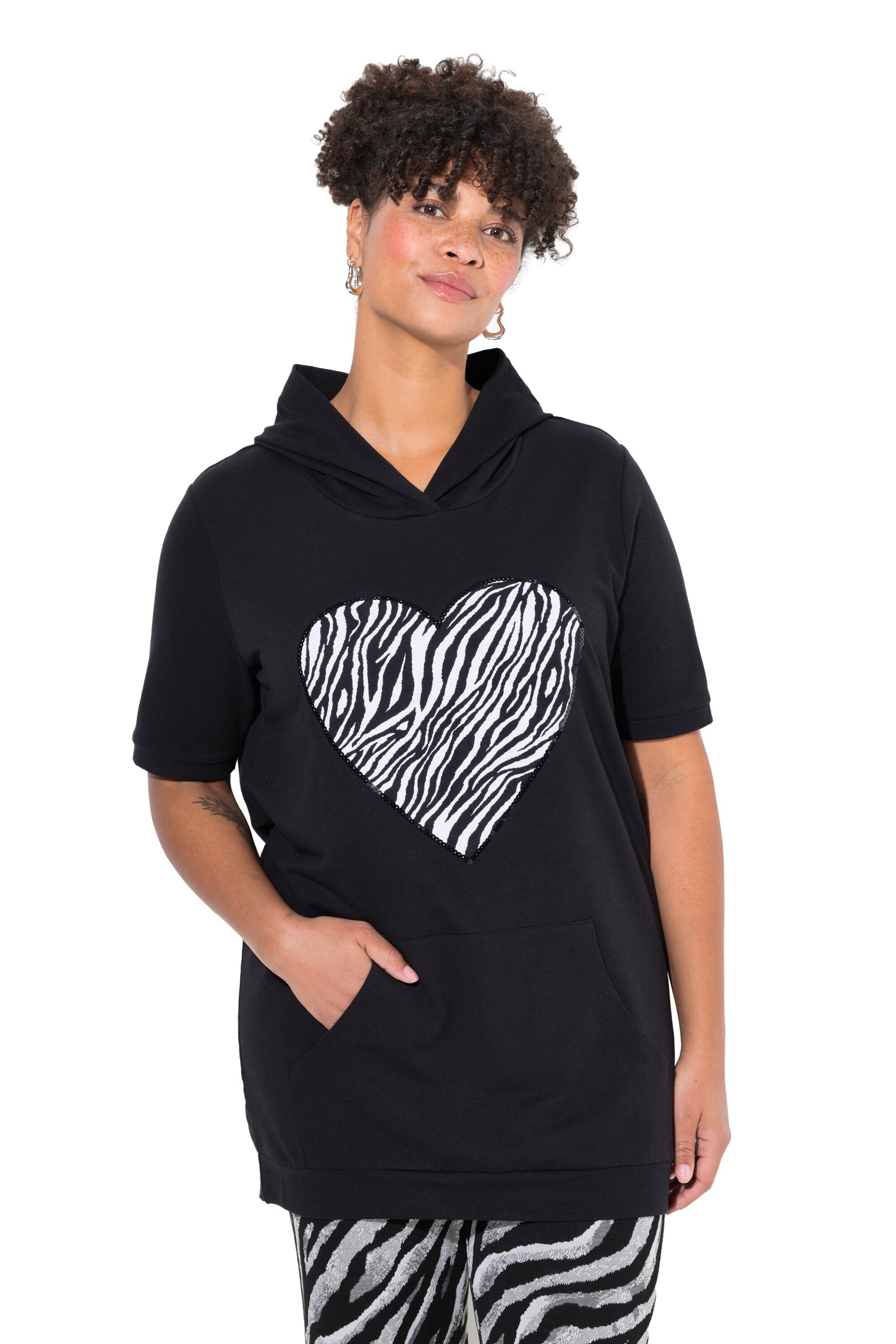 MIAMODA Sweatshirt in Zwart: voorkant