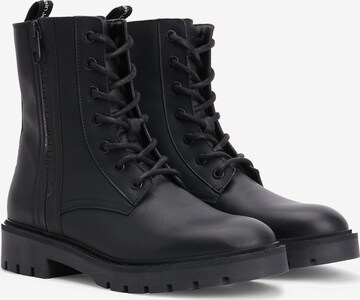Calvin Klein Jeans Lace-Up Ankle Boots in Black