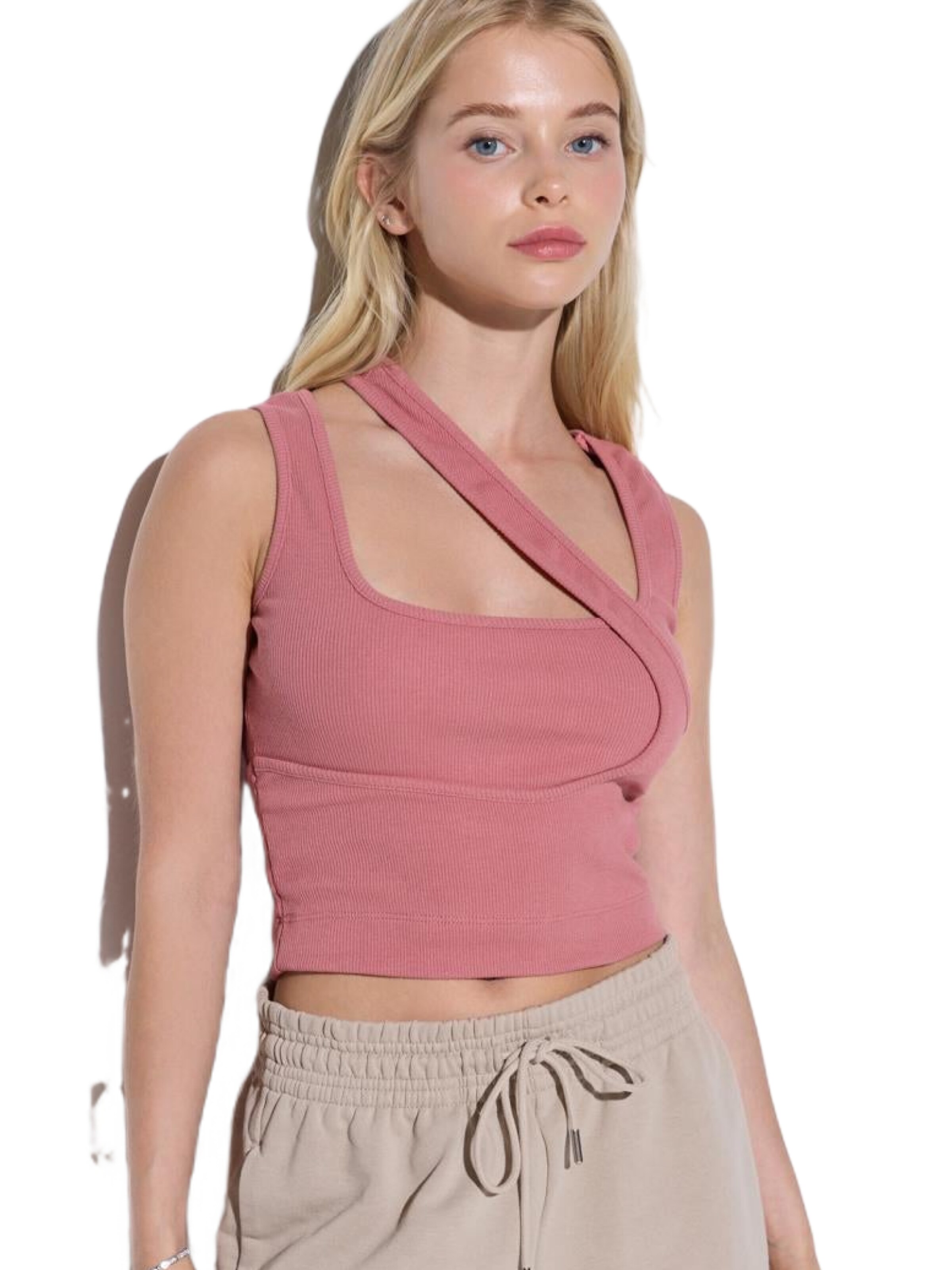 No Matter What Top in Roze