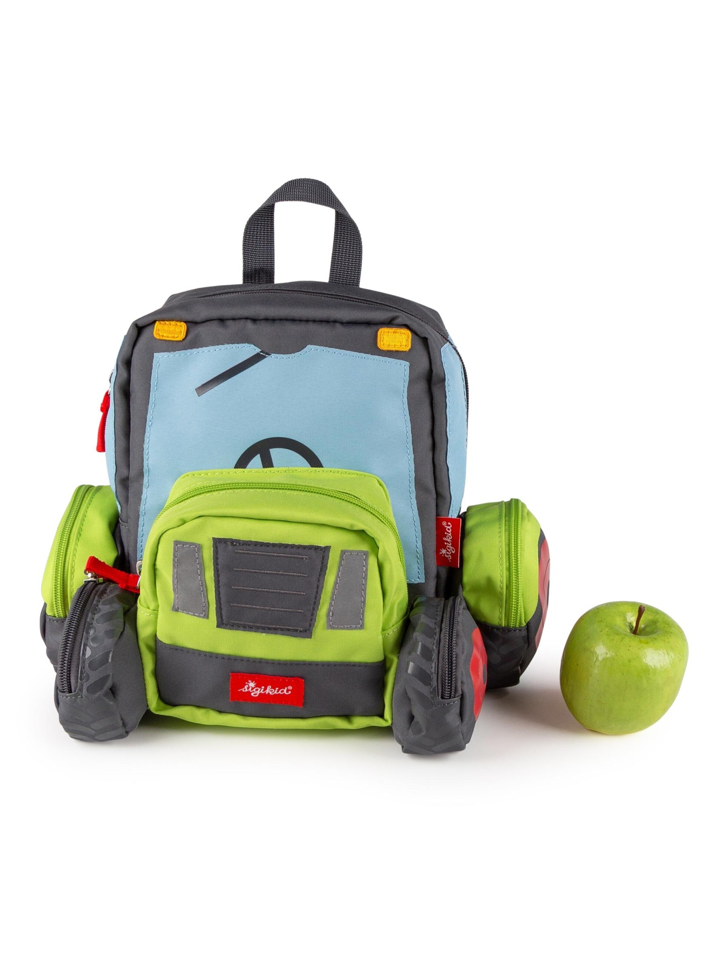 SIGIKID Backpack 'Rucksack Fahrzeuge' in Green