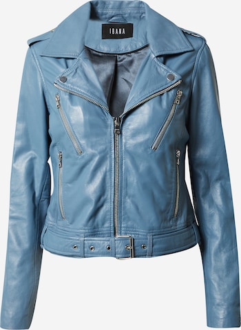 Ibana Between-Season Jacket 'Moss' in Blue: front