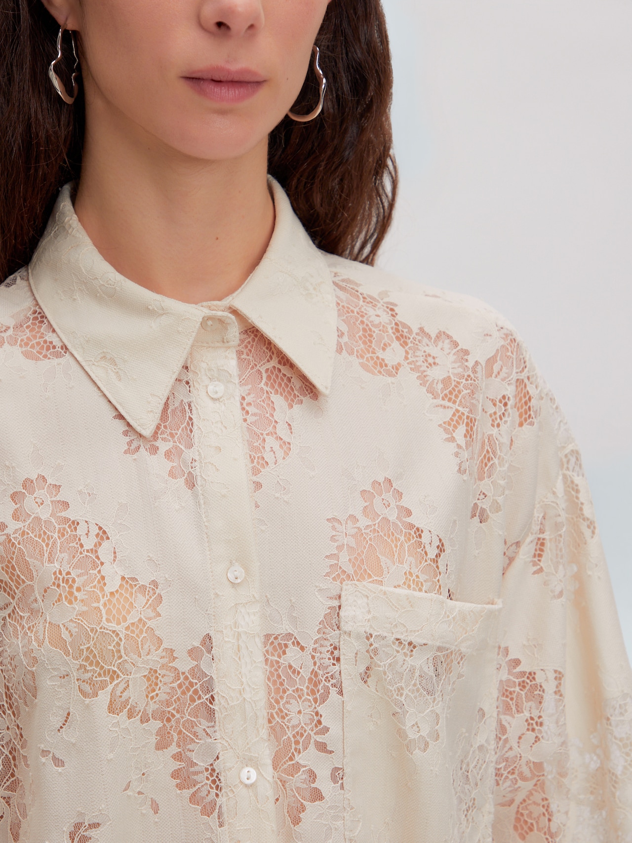 EDITED Nieuwigheden Blouse 'Bella' Crème