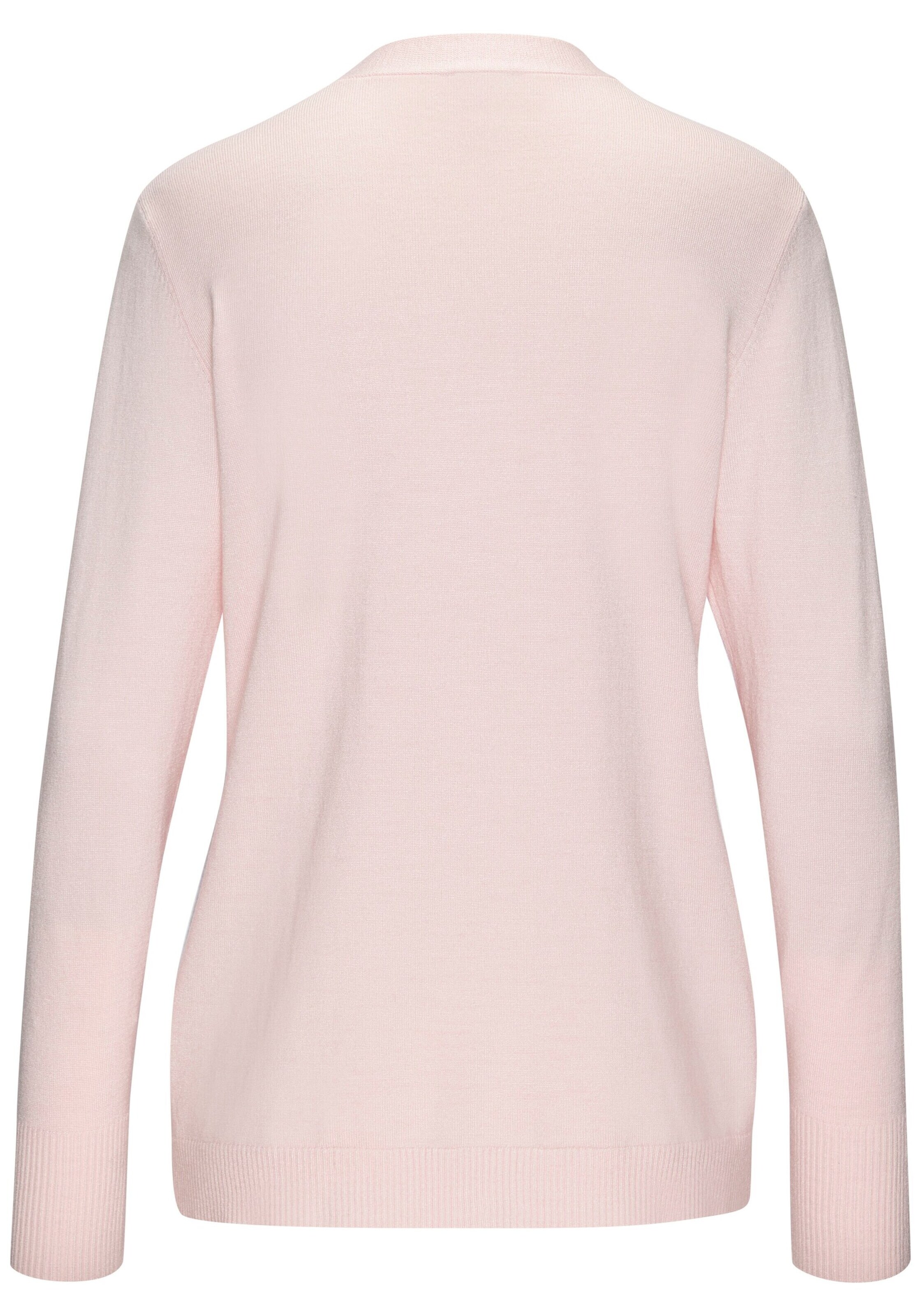 LASCANA Вязаная кофта в Ярко-розовый