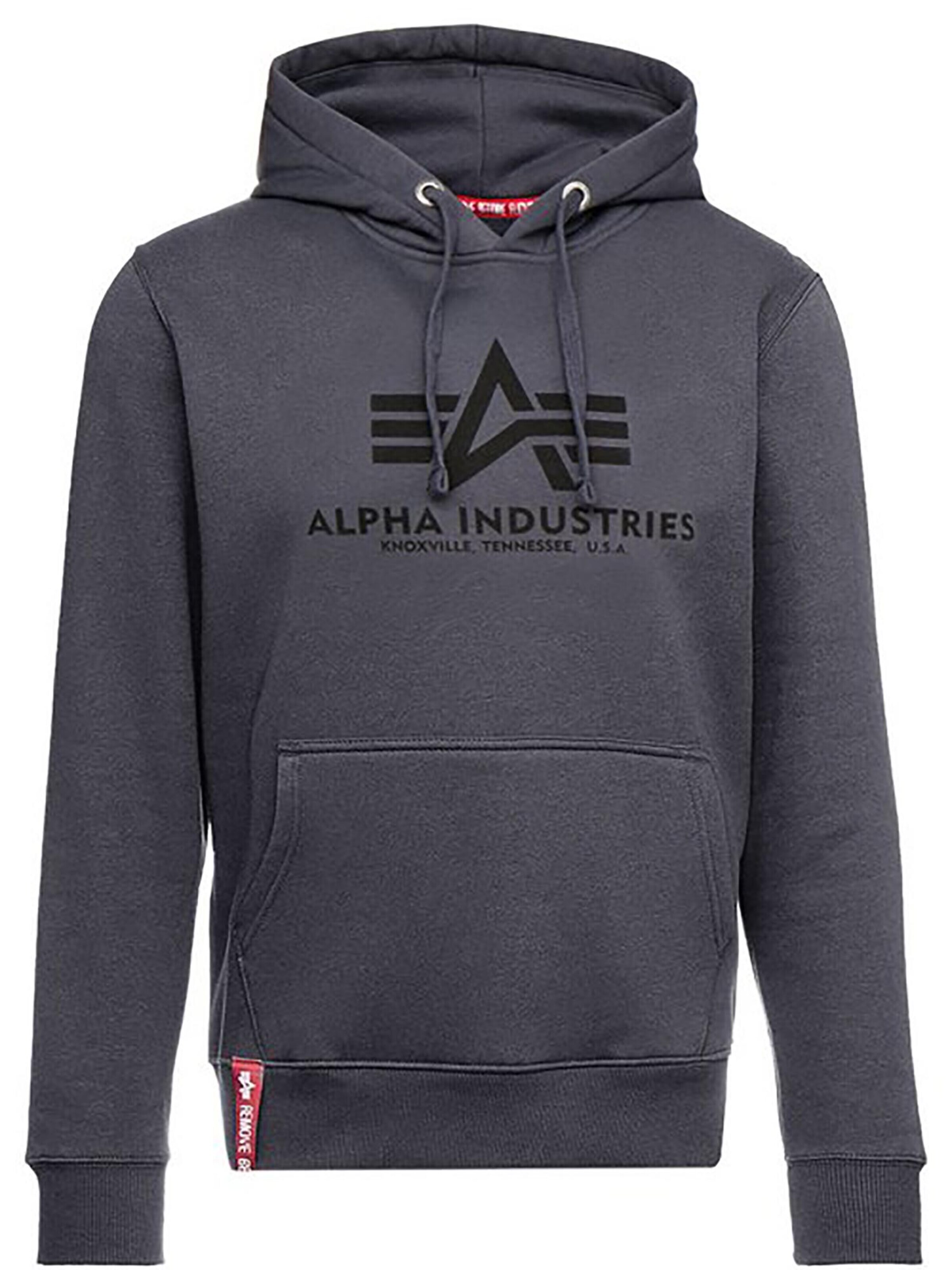 ALPHA INDUSTRIES Sweatshirt 'Basic' in Grey: front