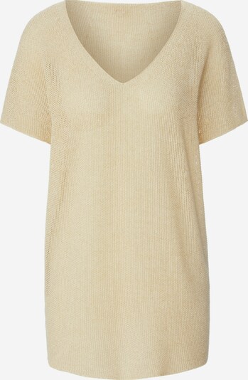 Laura Biagiotti Roma V-Pullover mit kurzen Armen in beige, Produktansicht
