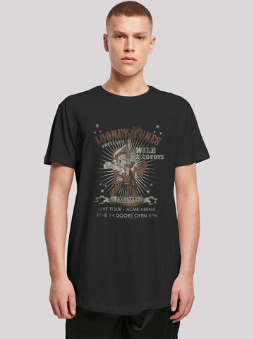 F4NT4STIC Shirt 'Wile E Coyote Guitar' in Schwarz: predná strana