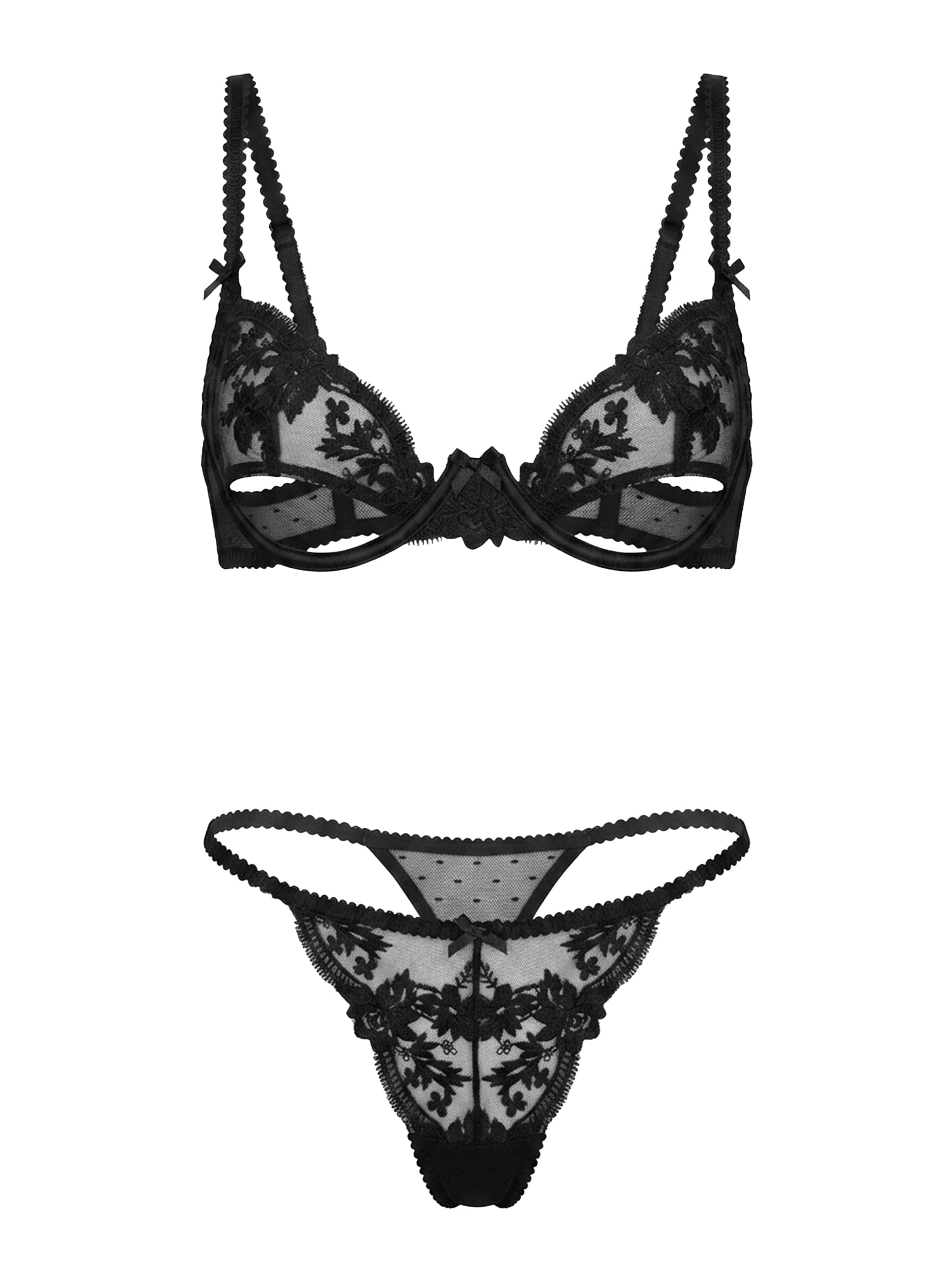 L.BEV Underwear sets 'Eleganza' in 75 in Black, Item view