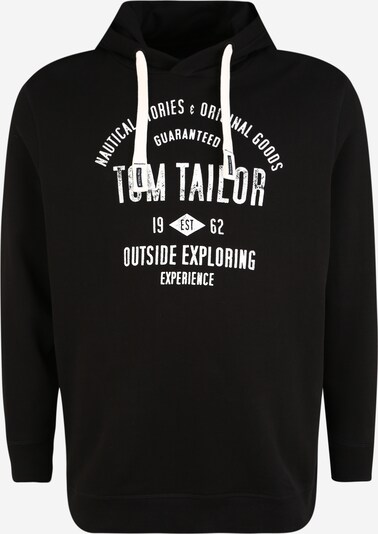TOM TAILOR Men Plus Sweater majica u crna / bijela, Pregled proizvoda