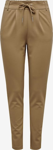 ONLY Slim fit Pleat-Front Pants 'Poptrash' in Brown: front