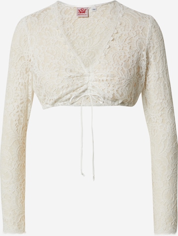 SPIETH & WENSKY Klederdracht blouse 'Pakuna' in Wit: voorkant