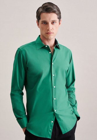 SEIDENSTICKER Slim fit Business Shirt ' X-Slim ' in Green