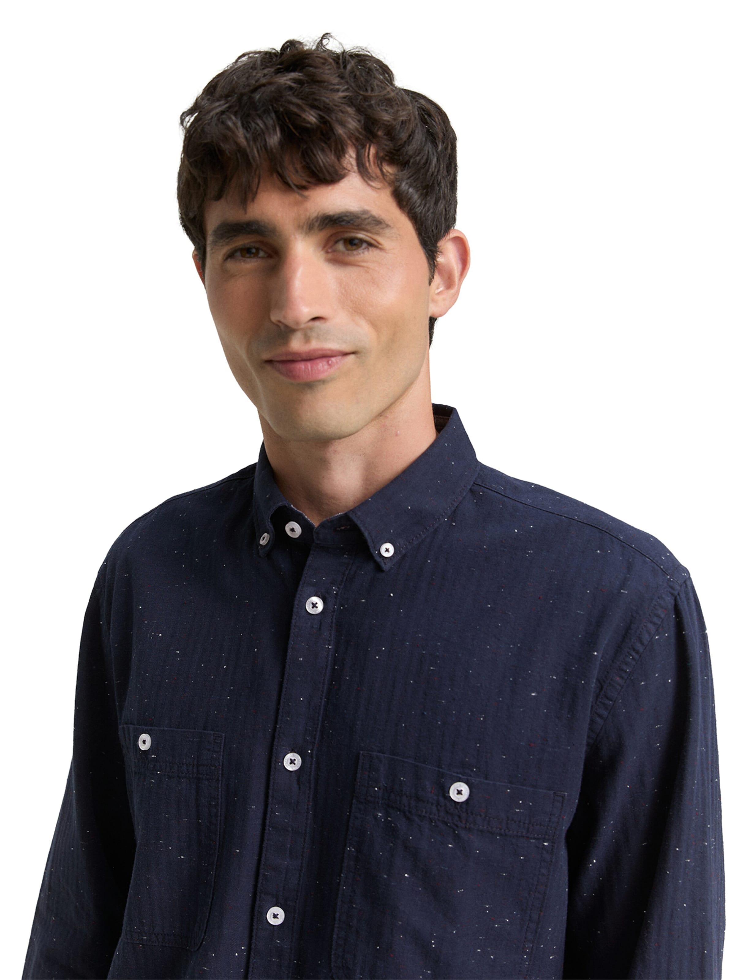 TOM TAILOR Regular Fit Hemd in Blau