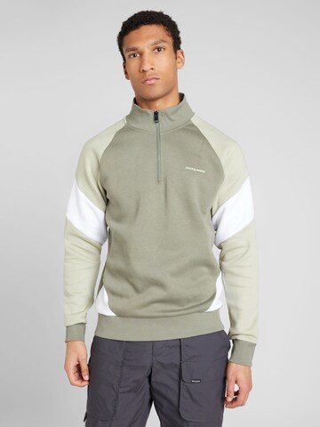 JACK & JONES Sweatshirt 'PARKER' in Grün: predná strana