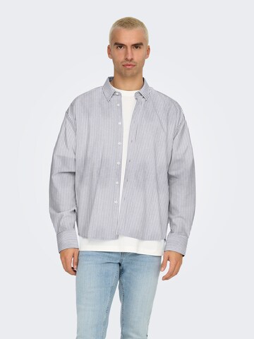 Fit confort Chemise 'ONSALVARO' Only & Sons en bleu : devant