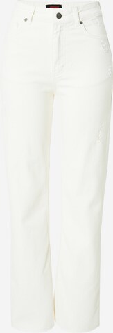 Misspap Wide leg Jeans 'Distressed' in White: front