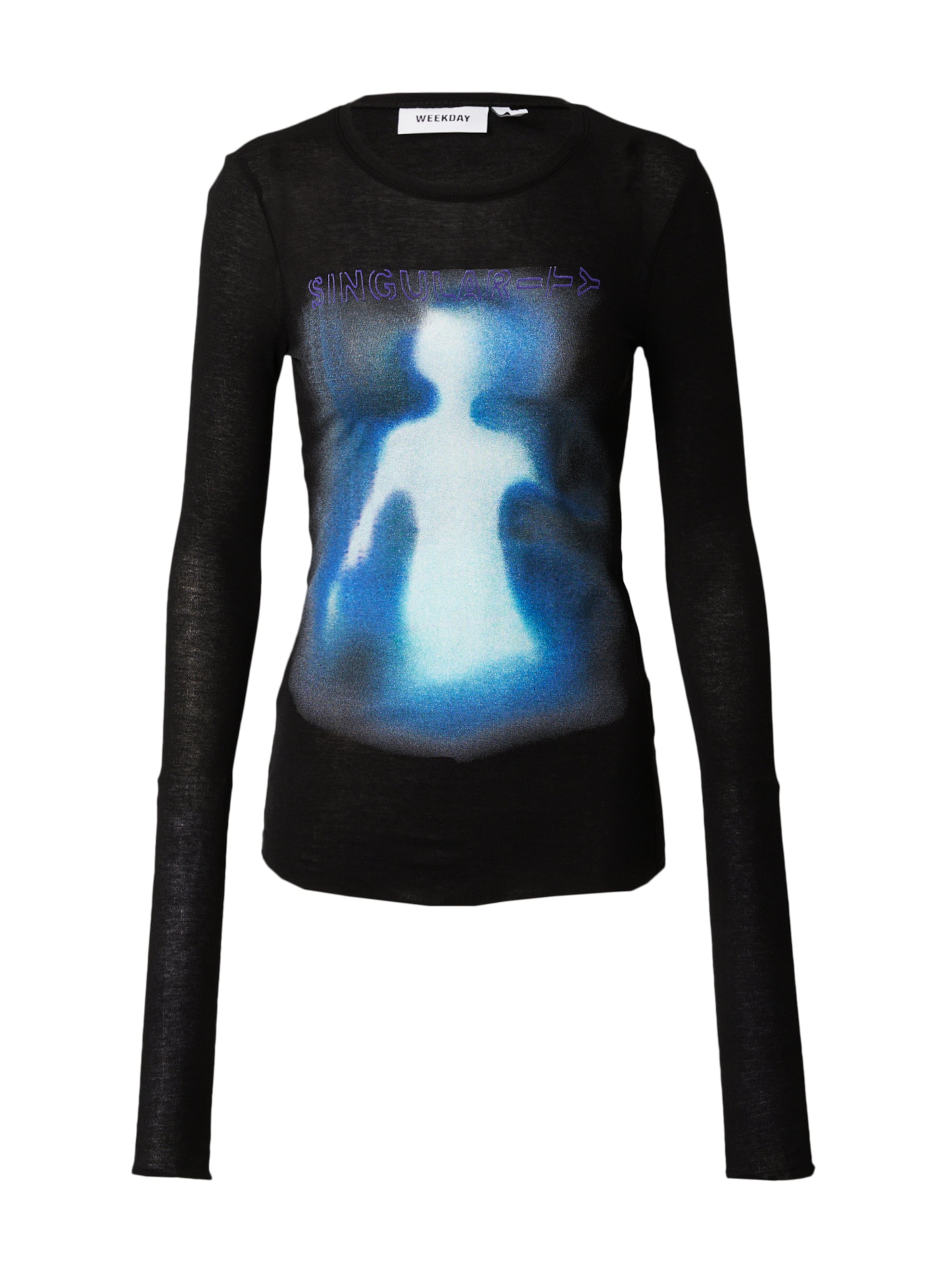 WEEKDAY Póló 'Nico' - fekete: elől