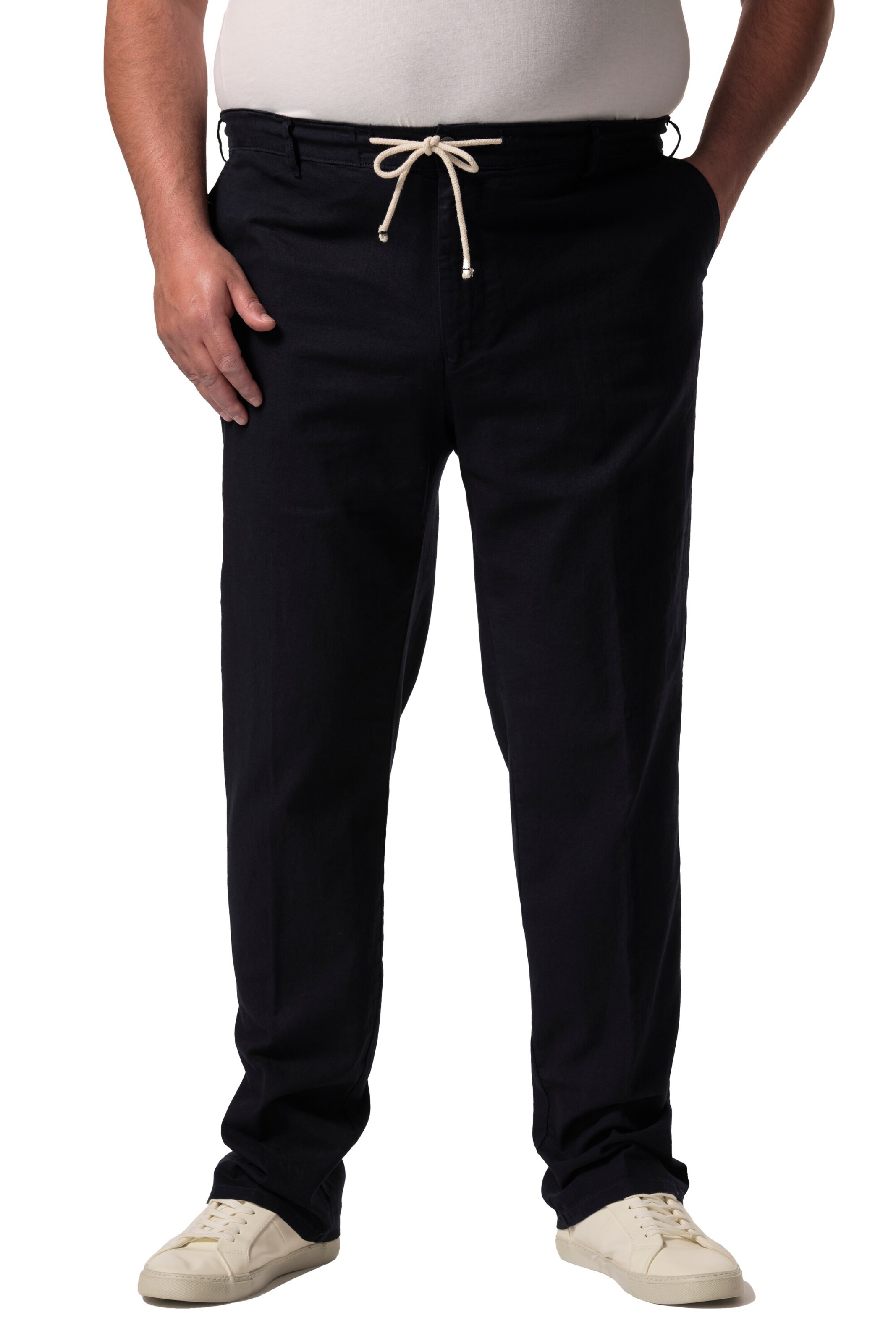 Men Plus Regular Trousers in Blue: front
