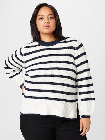 PIECES Curve Sweater 'TRISTA' in Blue: front