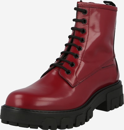 HUGO Lace-Up Ankle Boots 'Axel' in Wine red / Black, Item view