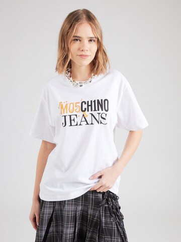 Moschino Jeans Μπλουζάκι σε λευκό: μπροστά