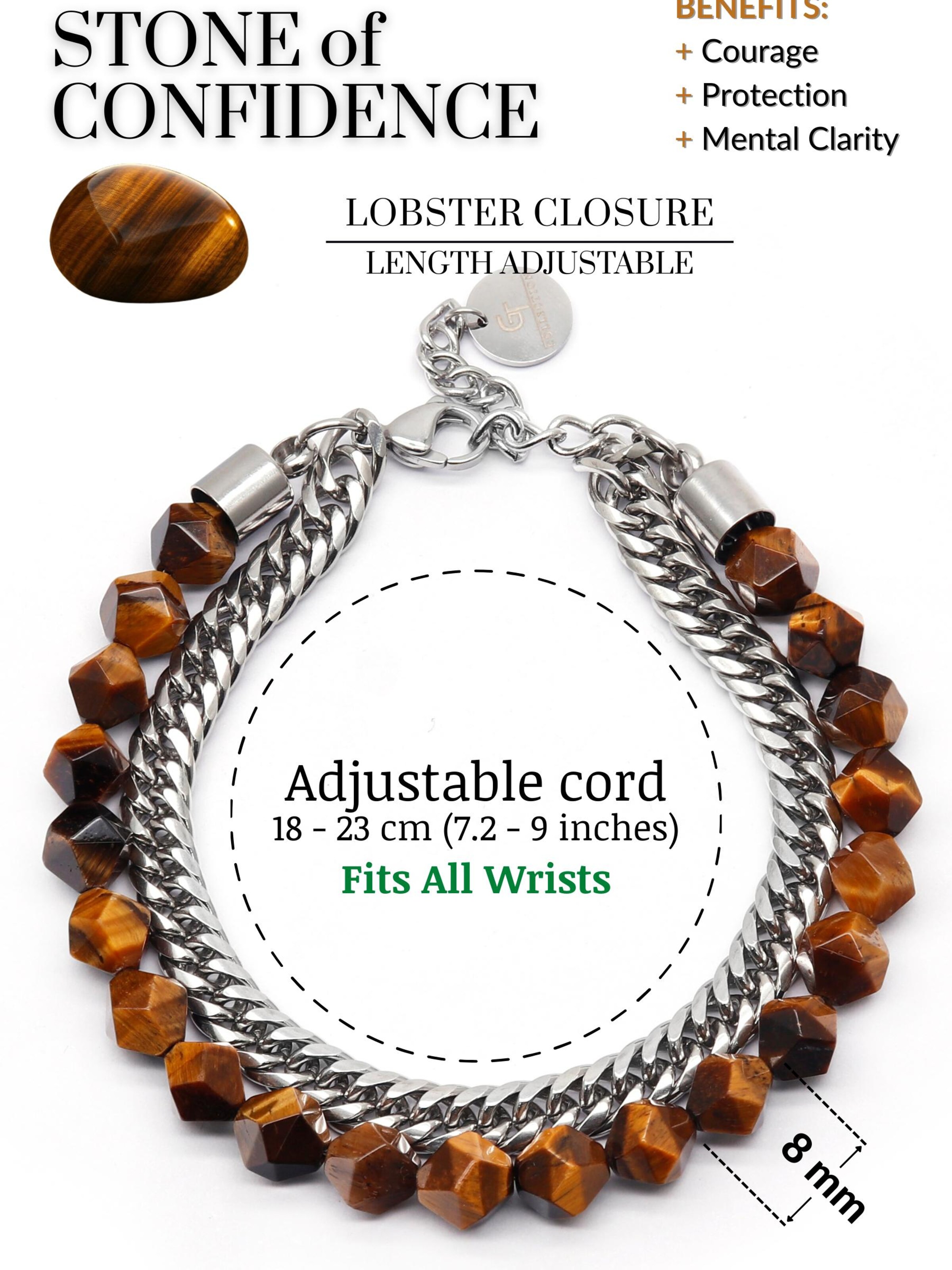 Bracelet 'Faceted-Bead' GT Collection en marron