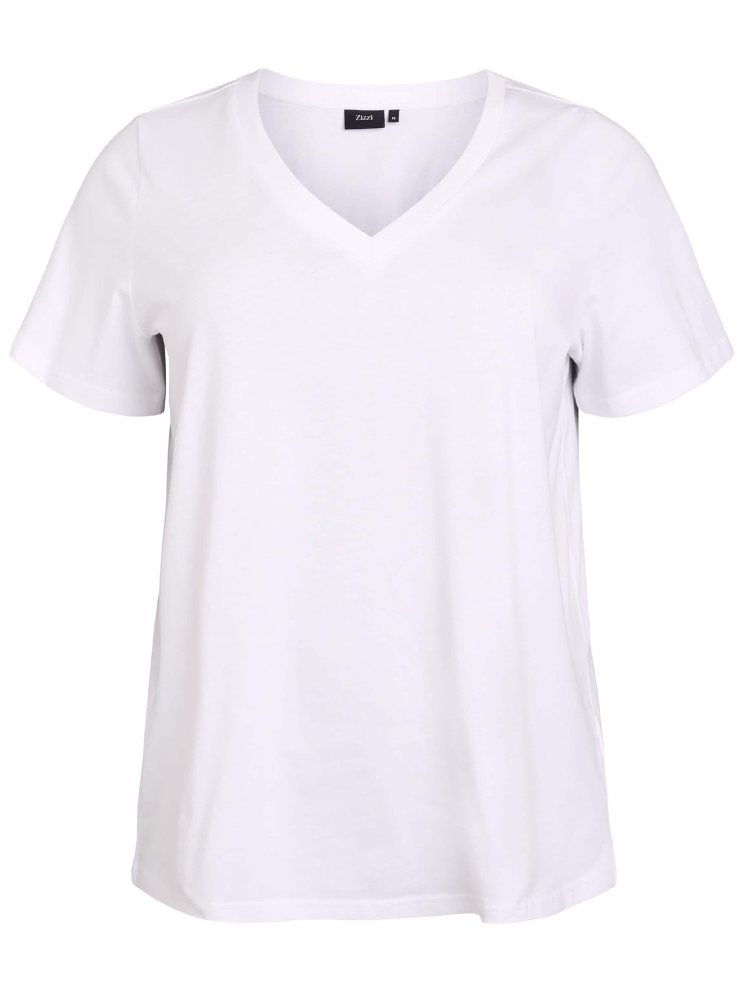 Zizzi - Camiseta &#x27;Charlin&#x27; en blanco: frente