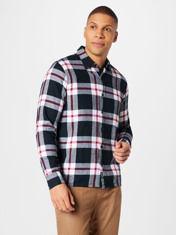 HOLLISTER Regular Fit Hemd in Schwarz: Vorderseite