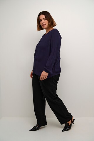 KAFFE CURVE Bluse 'KC Ami' i lilla