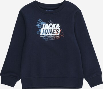 Bluză de molton 'MAP' de la Jack & Jones Junior pe albastru: față