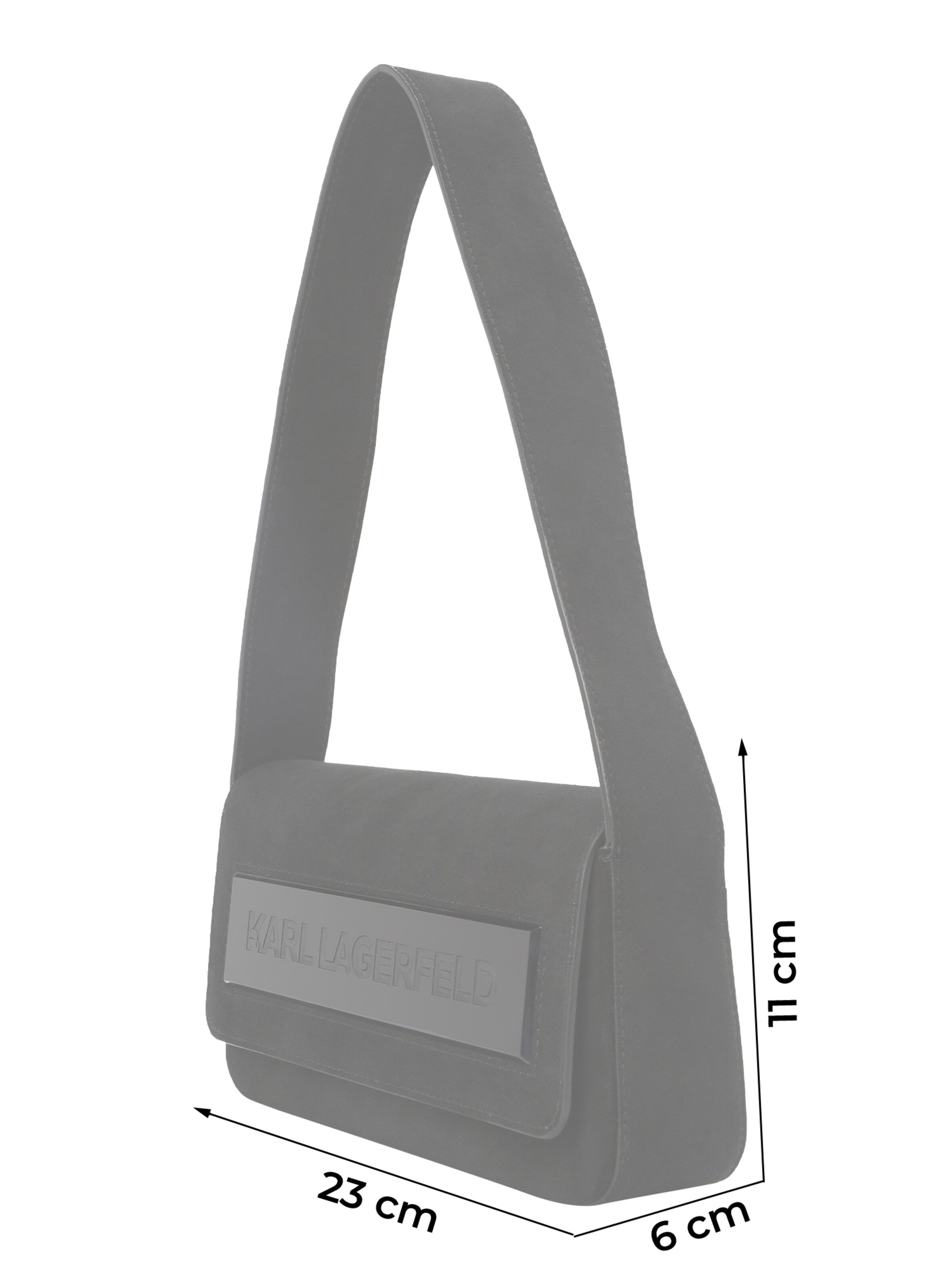 Borsa a spalla di Karl Lagerfeld in nero