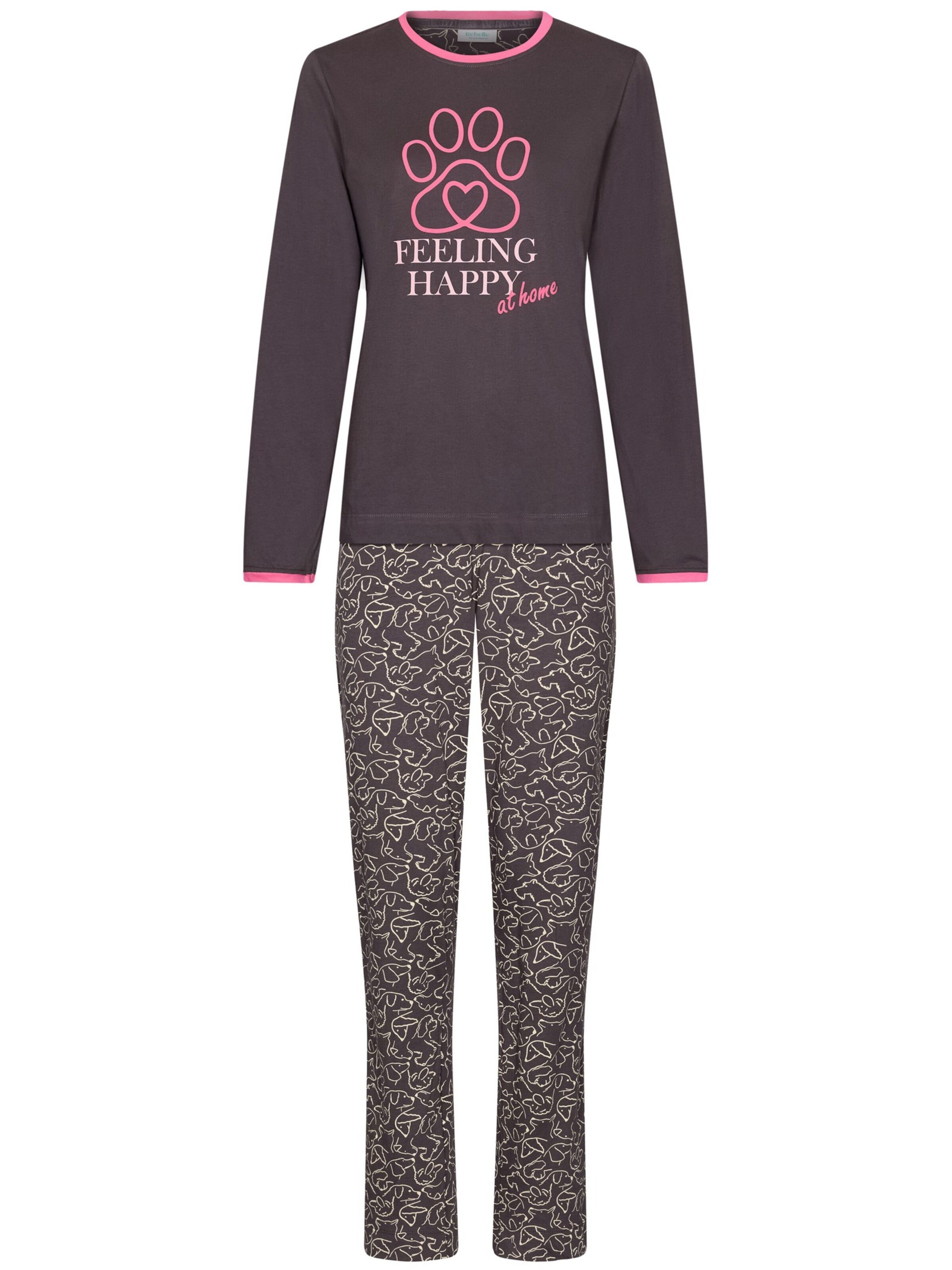 Rebelle Pajama 'Furry Friend' in Grey