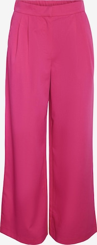 Noisy may Wide leg Pleat-Front Pants 'Jamie' in Pink: front