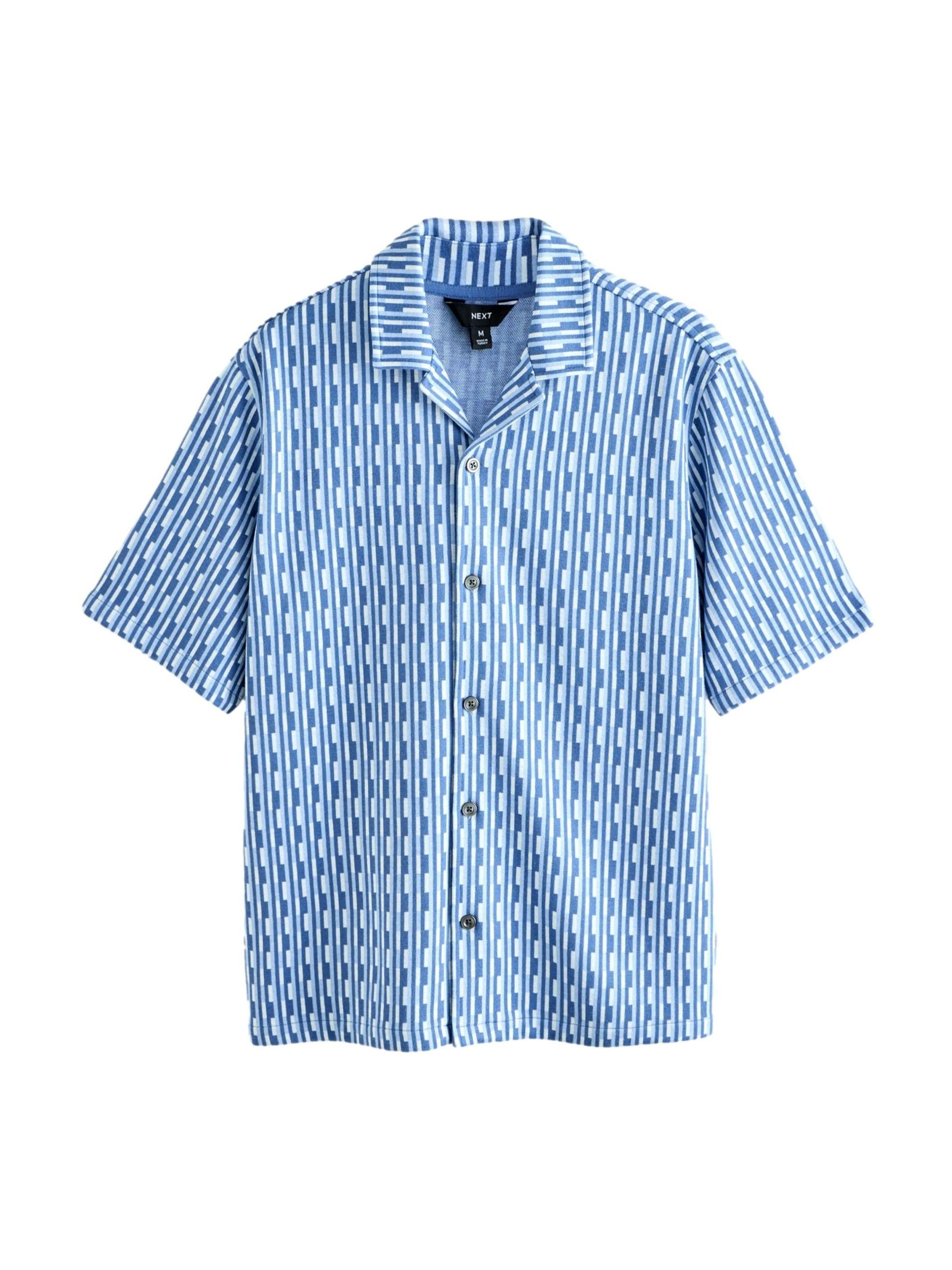 Next Средняя посадка Рубашка 'N. Premium' в Синий: спереди