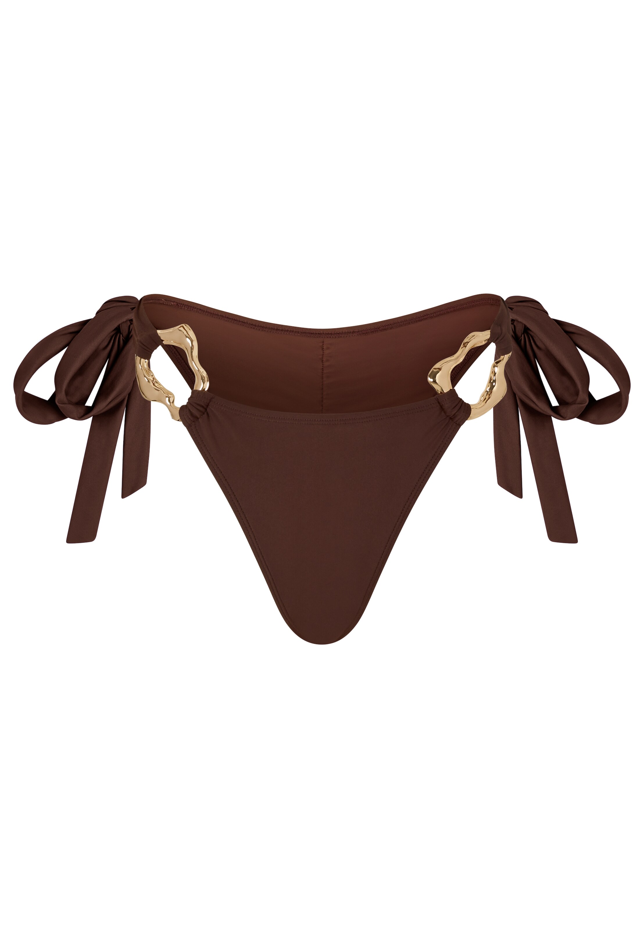 Moda Minx Bikini bottom 'Hoop Tie' in Dark brown, Item view