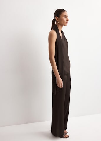 MANGO Wide Leg Hose 'Greta-a' in Braun