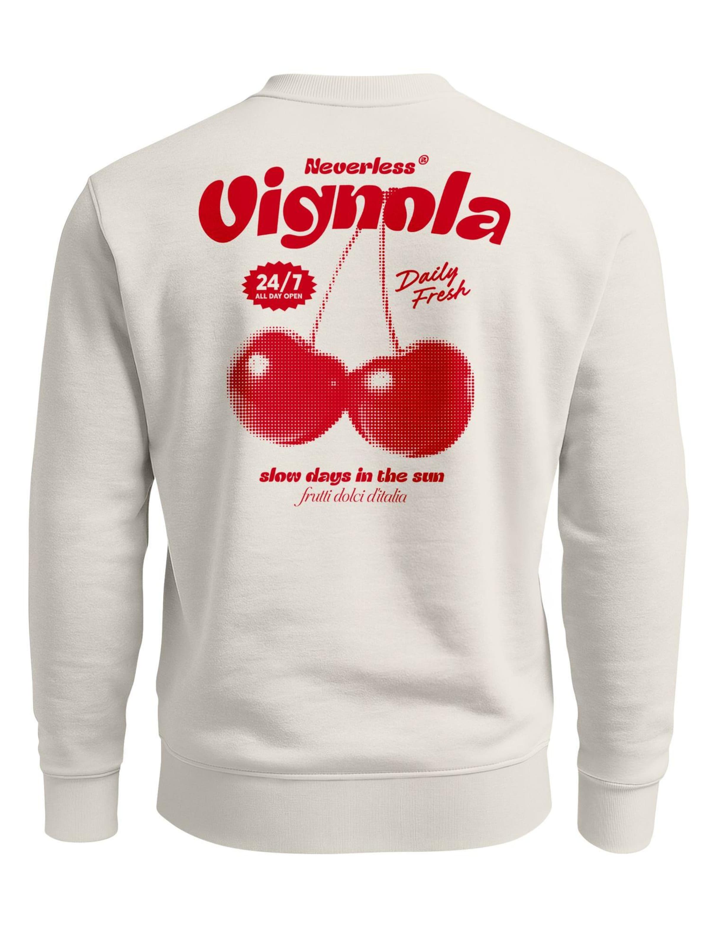 Neverless Sweatshirt 'Cherry Vignola' in Beige