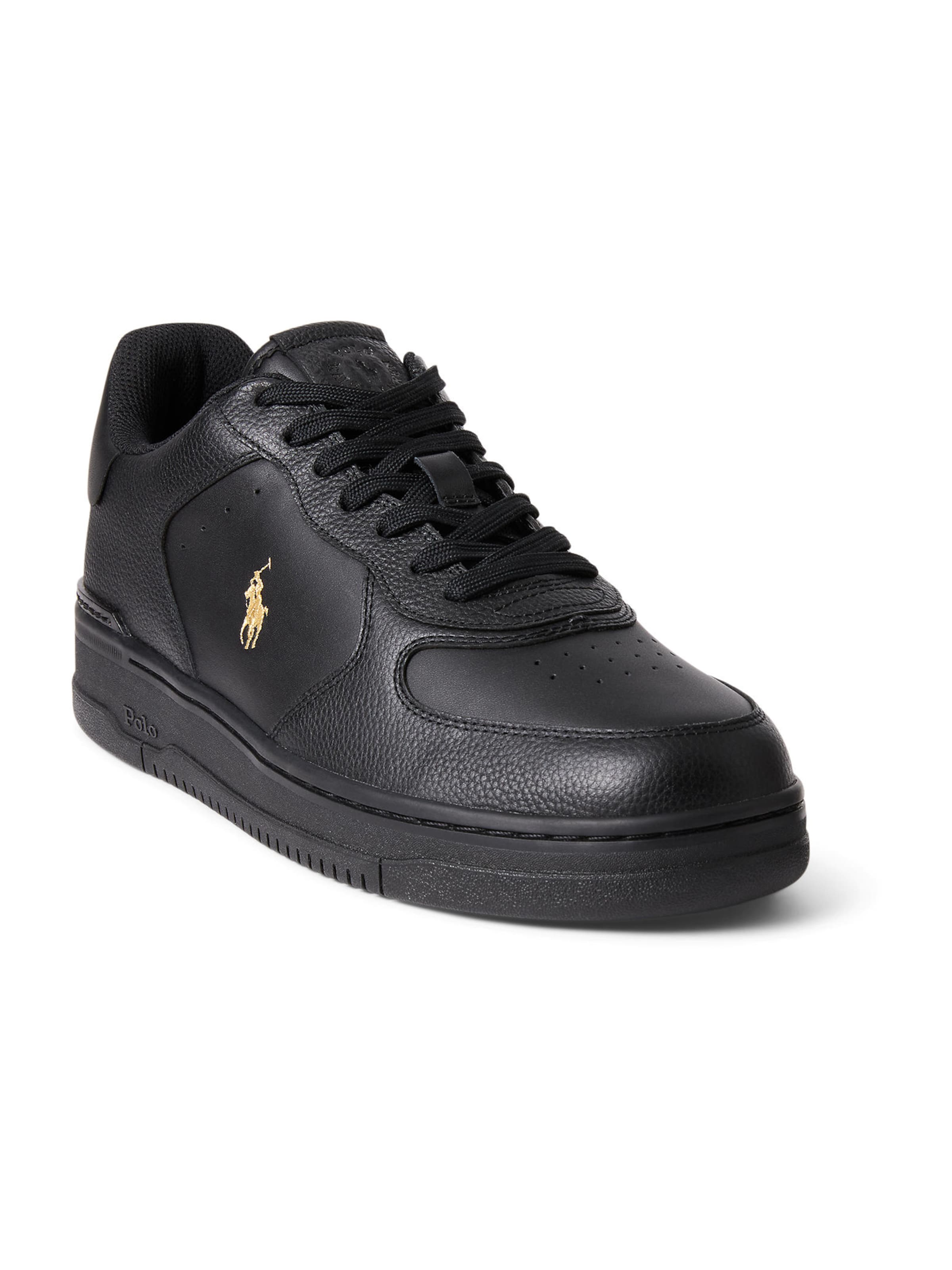 Polo Ralph Lauren Baskets basses 'MASTERS CRT' en 36 en jaune d'or / noir, Vue avec produit