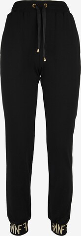 Tapered Pantaloni de la Influencer pe negru: față